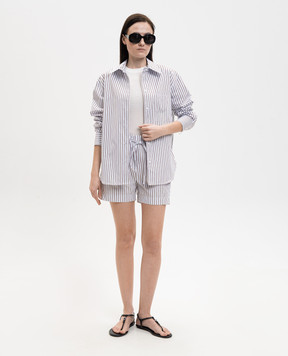 Loulou de Saison LORY white striped shorts LORY