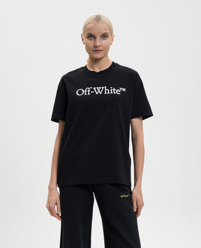 Off-White Black T-shirt with logo 2AA089C99JER005