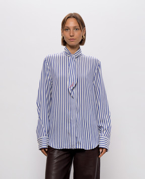 Givenchy Cocoon striped silk blouses BW61MG16UR