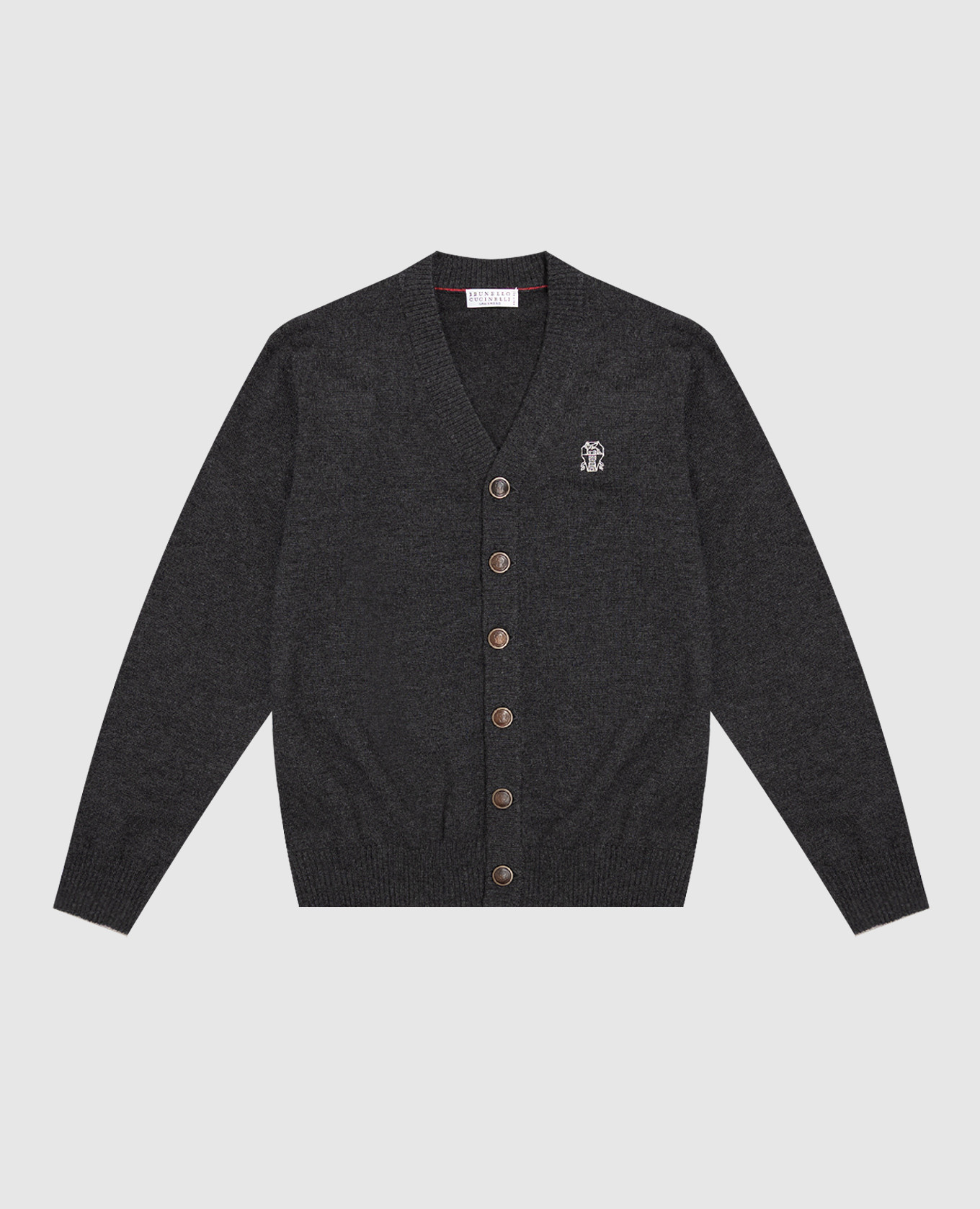 Children's gray cashmere cardigan