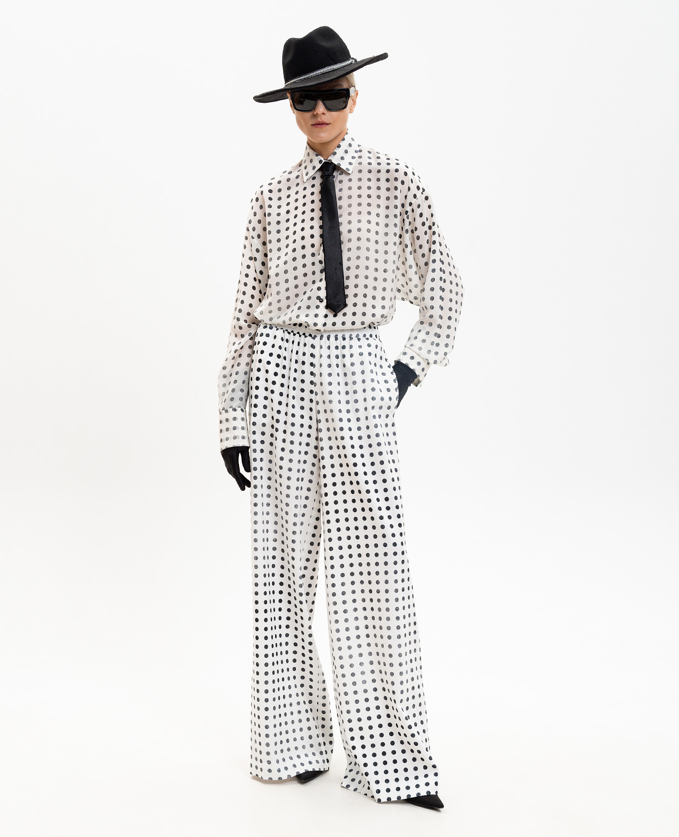 

White polka dot pants Ermanno Scervino