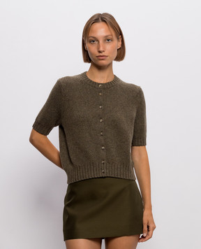 Khaite Nora khaki cashmere cardigan 9608645