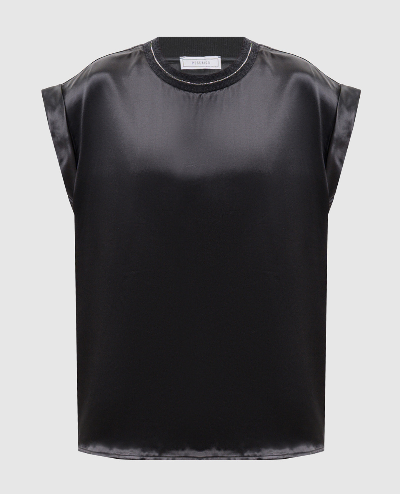 Gray blouse with monil chain