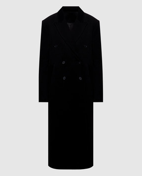 Loulou de Saison ROSCO LDS black double-breasted coat made of wool and cashmere ROSCOLDS