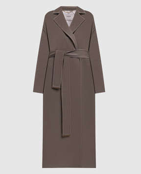 Agnona Khaki cashmere puffer coat TL1211AD7048
