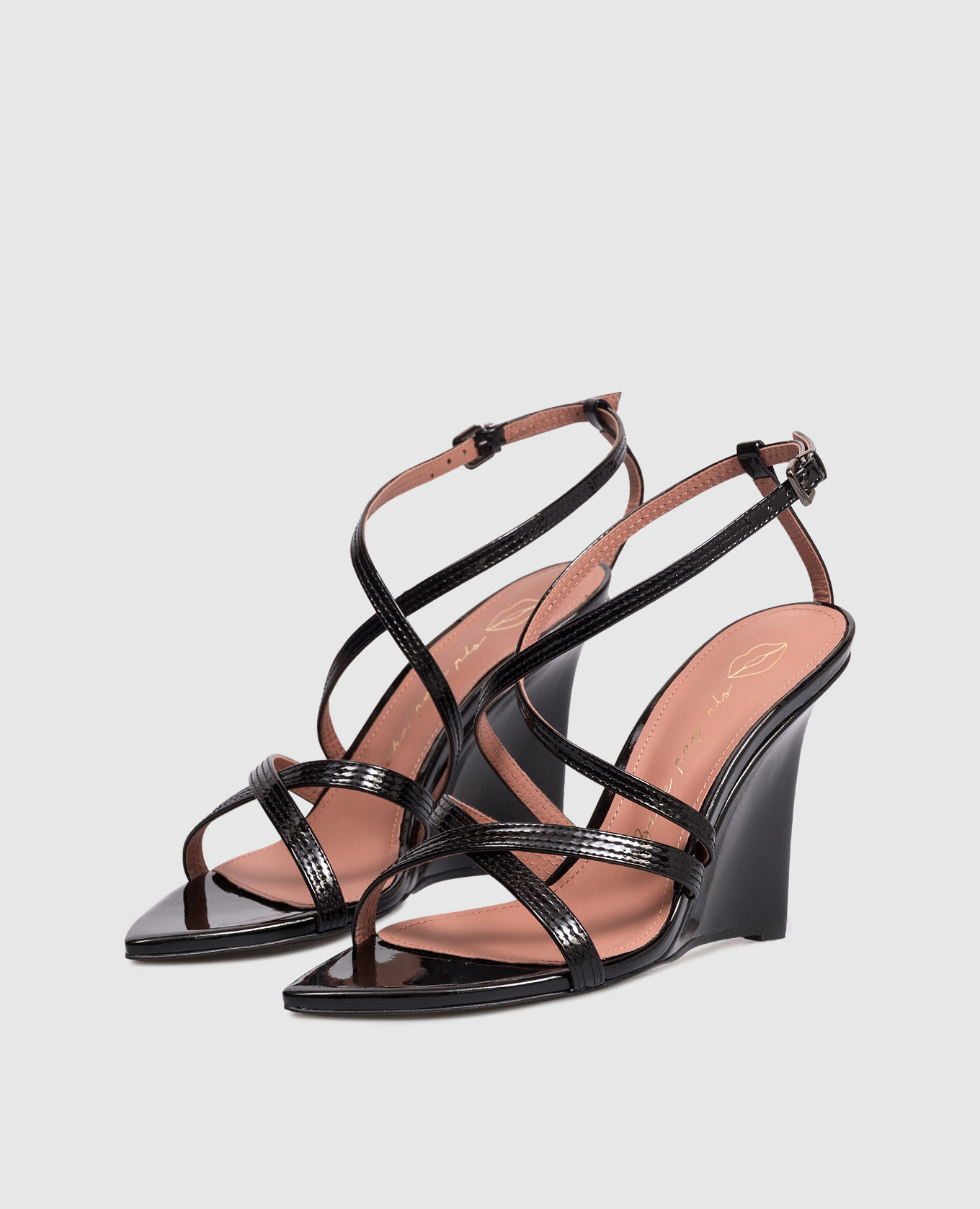 

Black patent leather sandals Babe Pay Pls