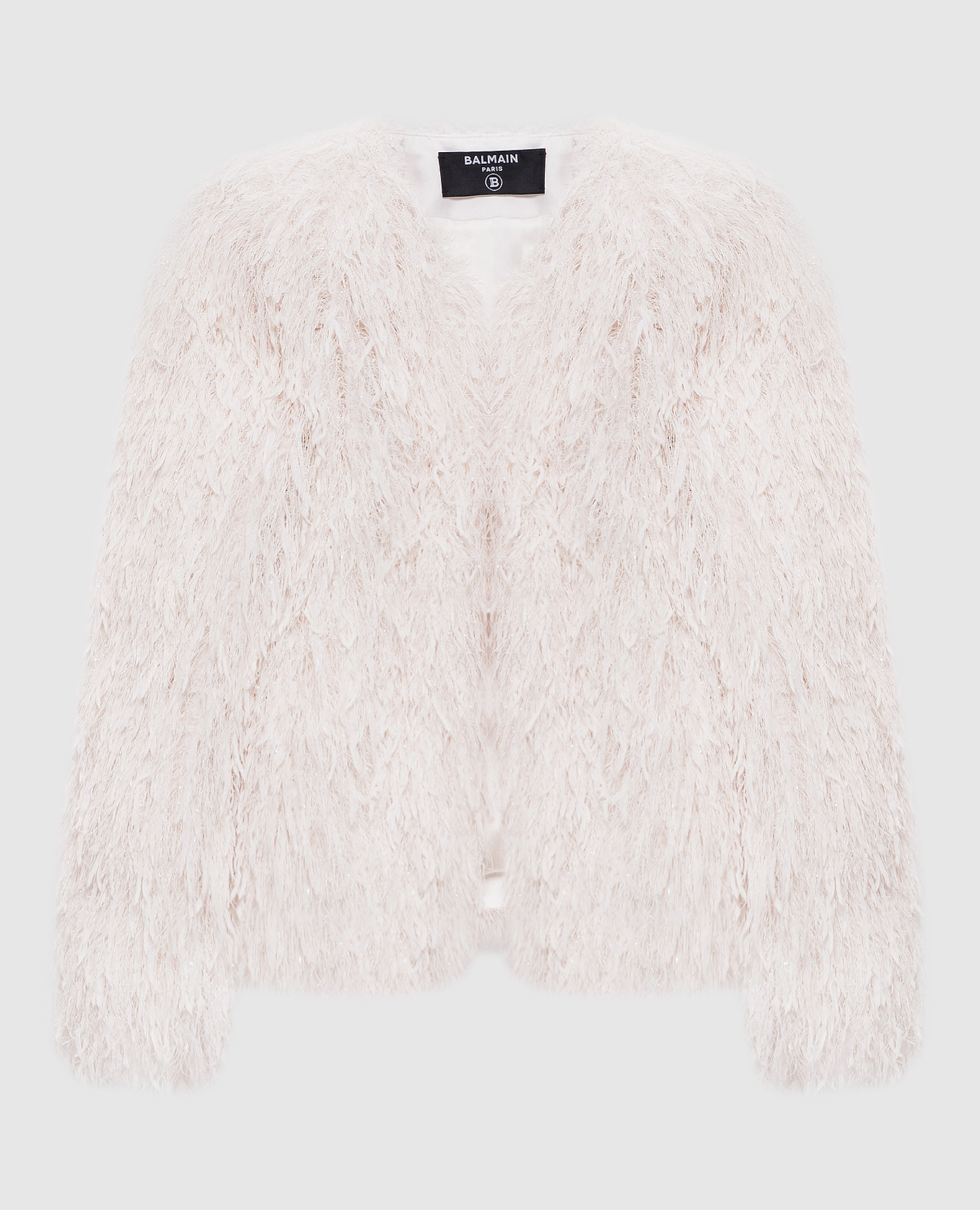 

Ivory fringed jacket Balmain, Beige