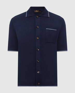 MooRER KENITH blue short sleeve cardigan KENITHZR