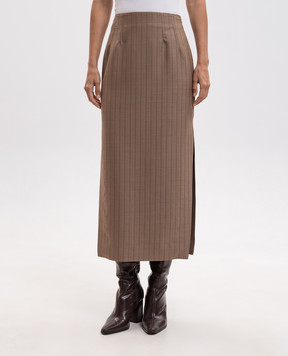 Etro Brown wool skirt WRFA021499TJ213