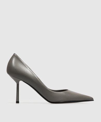 BELLA gray leather shoes