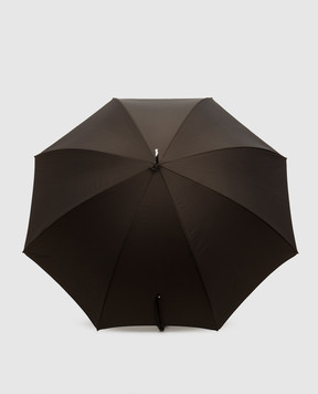 Pasotti Brown cane umbrella with leather handle OMITUO478RASOXFOORD17