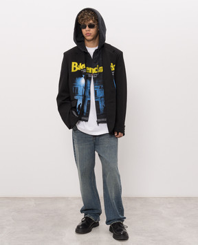 Balenciaga Black double-breasted wool blazer A001Y3TTT12