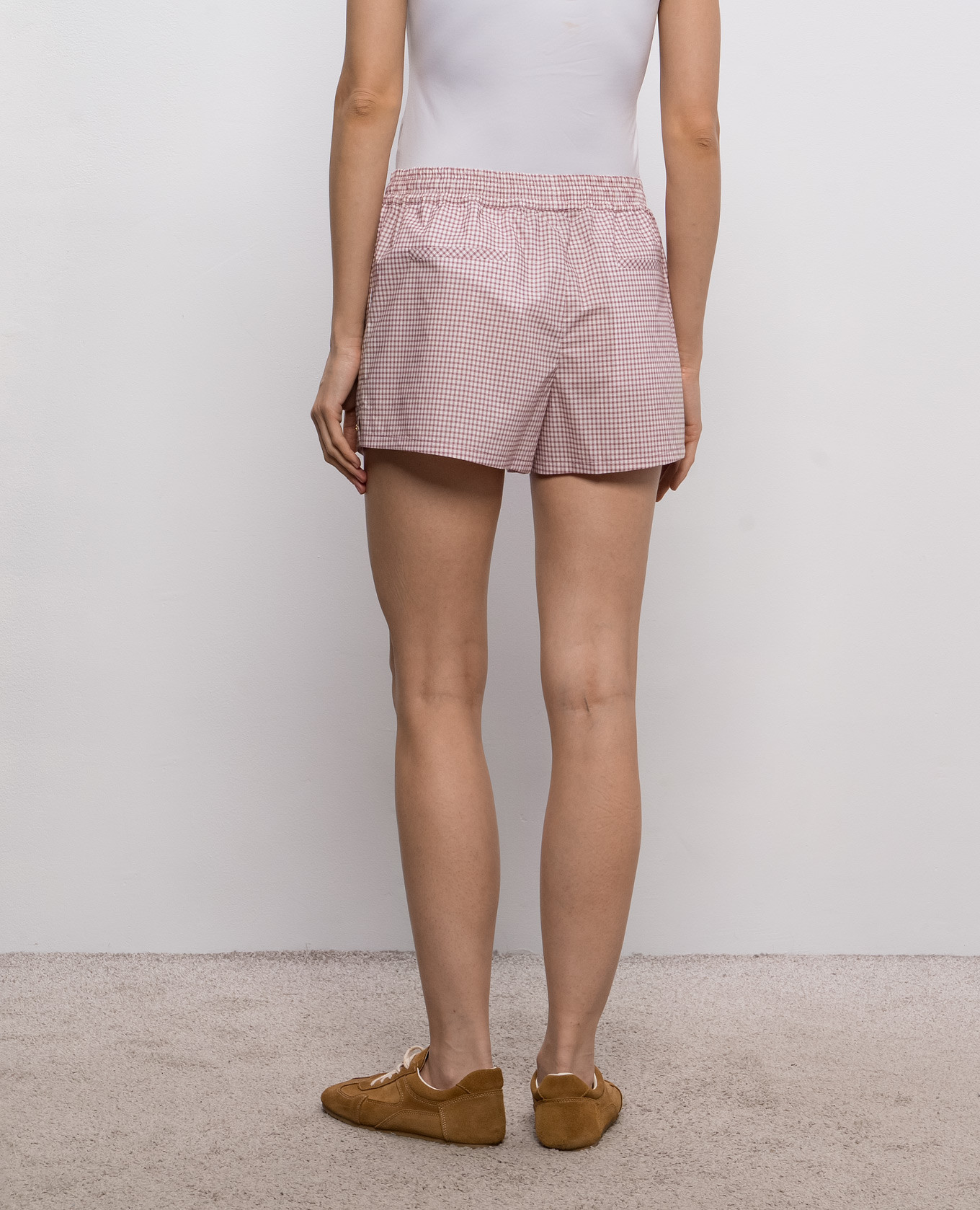 

Pink checked shorts Valentino