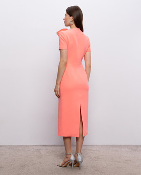 David Koma Pink sheath dress with applique SS26DK40D
