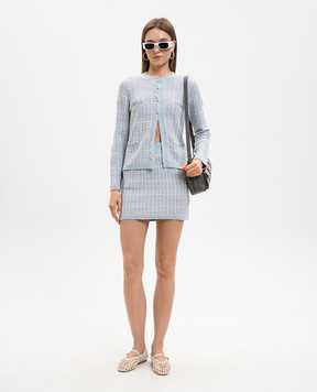 Ballantyne Blue mini skirt with lurex B1G0697V002