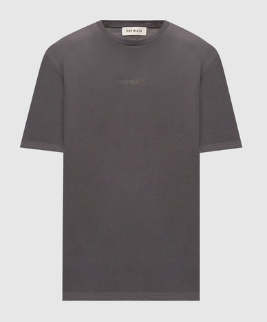 Grey T-shirt with logo print