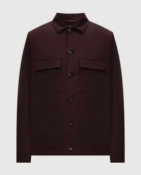Peserico Burgundy wool shirt R5223802710