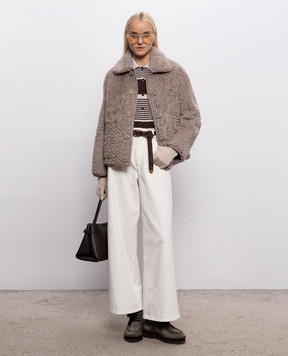 Brunello Cucinelli Striped cashmere and silk cardigan M41855306P