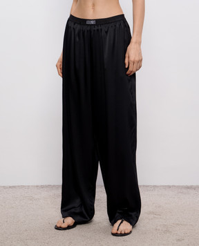 Maison Margiela MM6 Black silk pajama style pants MJH220050