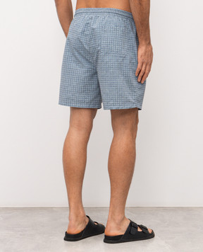 Brunello Cucinelli Blue printed swim shorts MR847043
