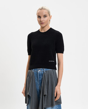 Alexander Wang Black top with logo patch 4KC1261079