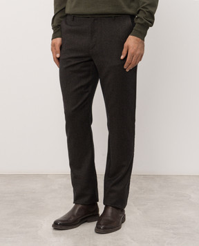 Castangia dal 1850 Dark brown wool pants GDPCB10