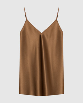 JOSEPH Clea brown silk top JF009634