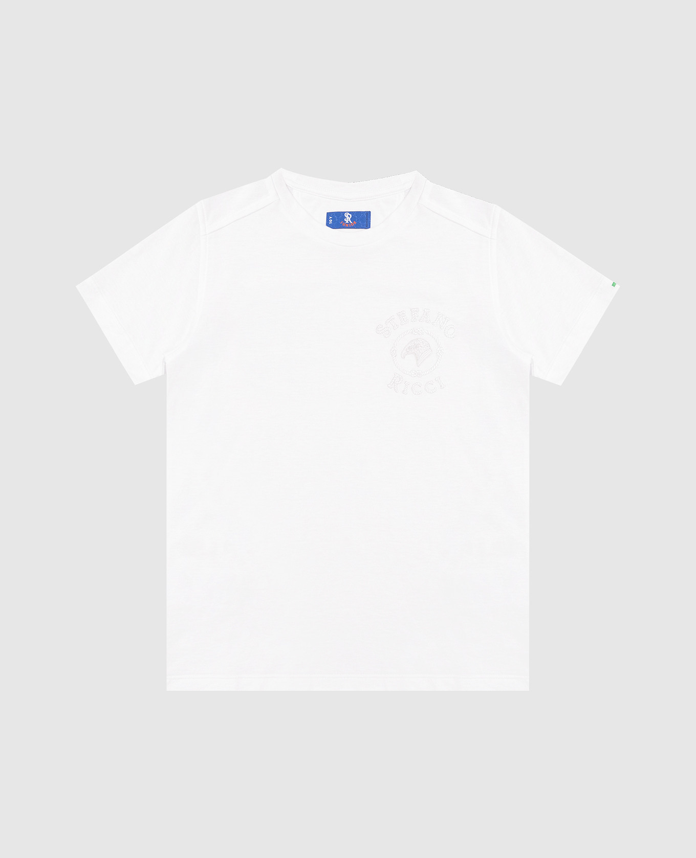 

Children's white T-shirt with embroidered logo Stefano Ricci