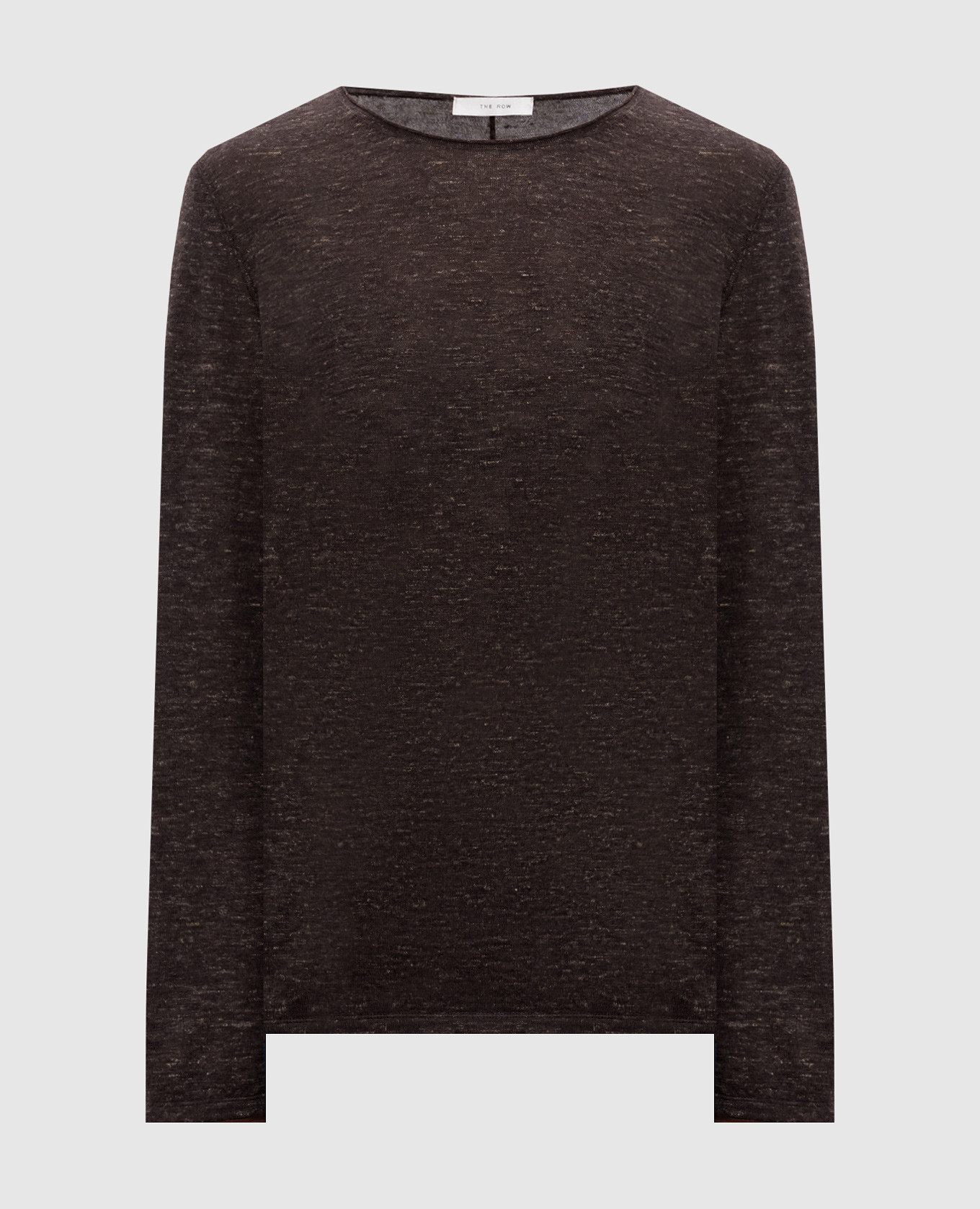 Brown melange Nile cashmere, silk and linen jumper The Row