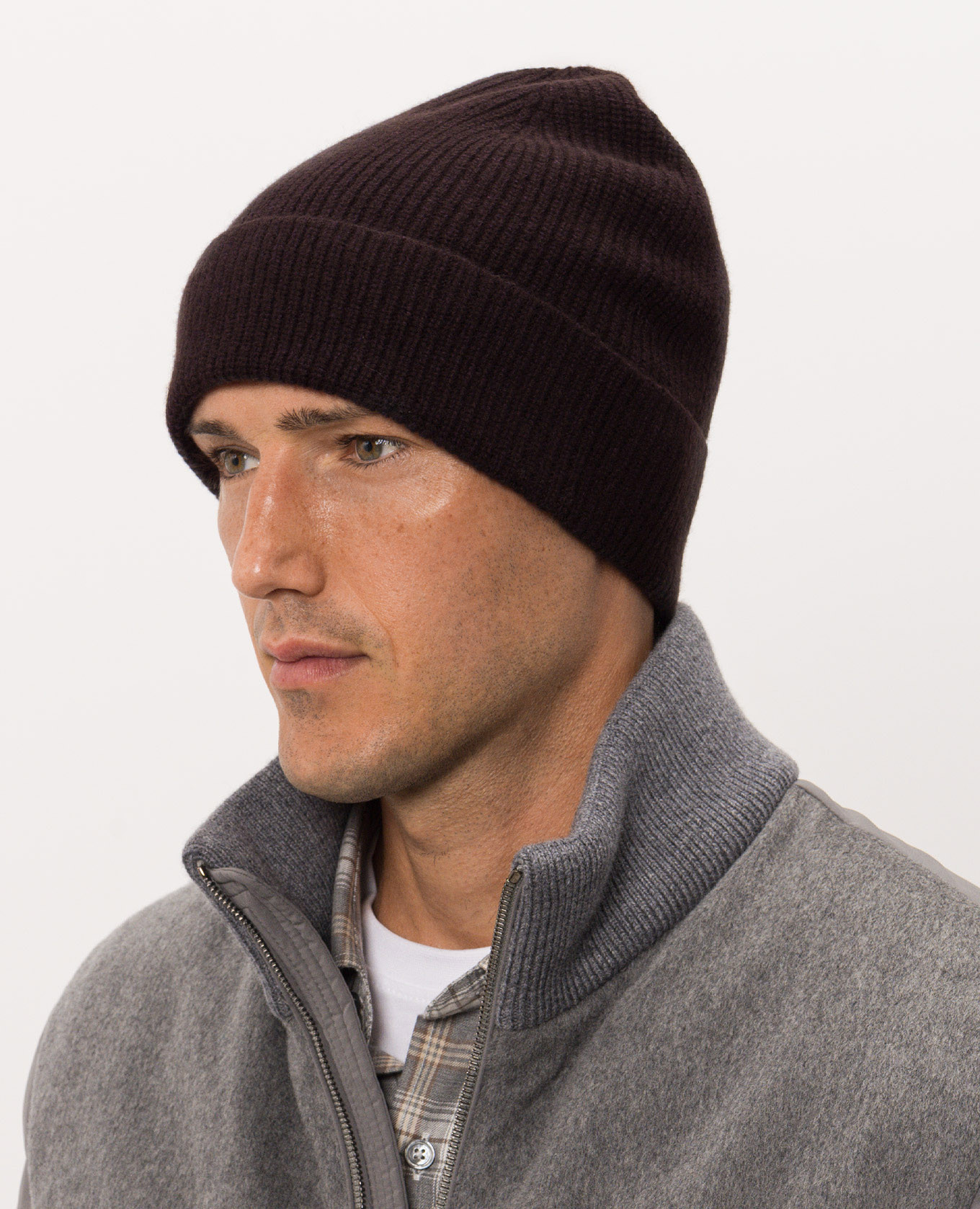 Brown wool and cashmere hat Peserico 2