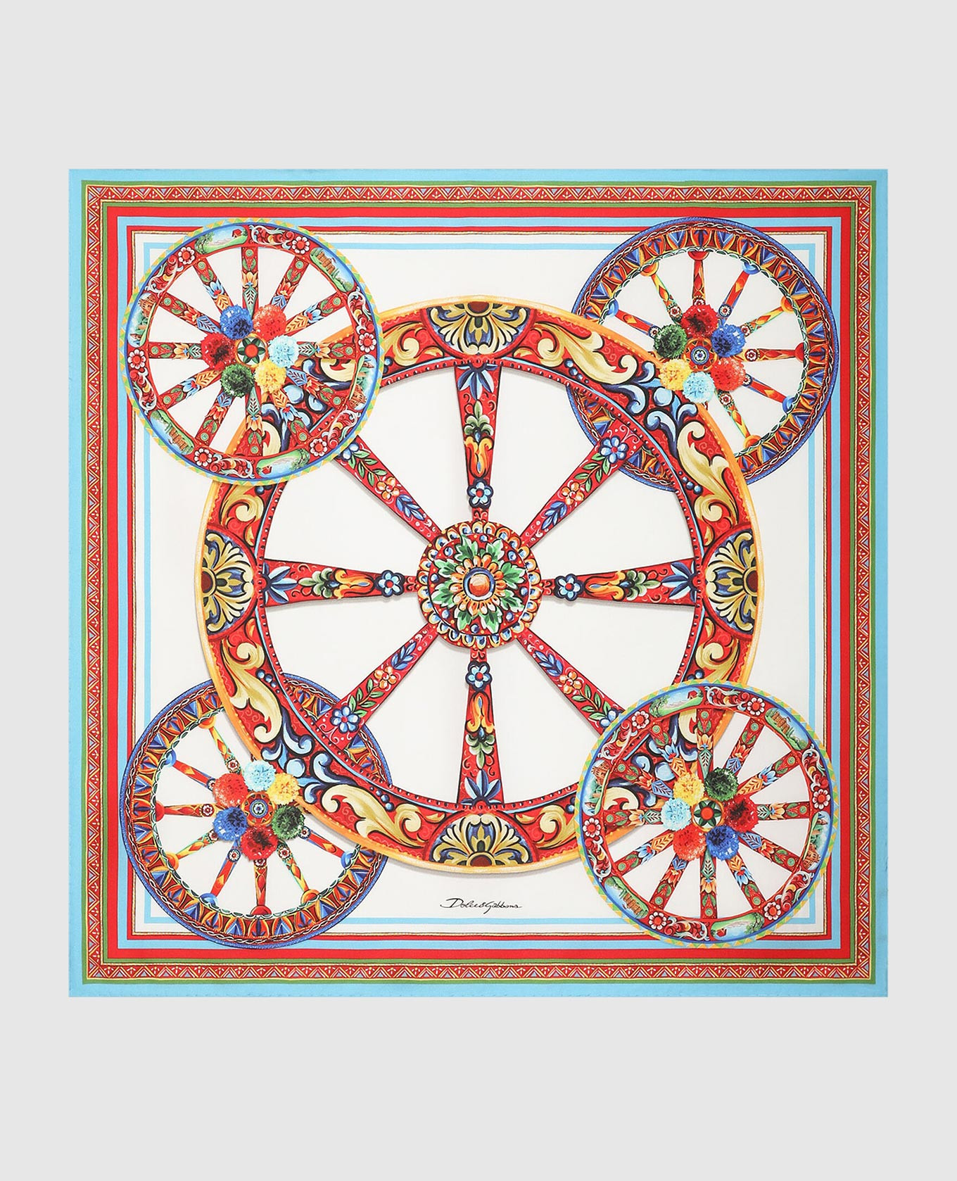 Silk scarf with branded print