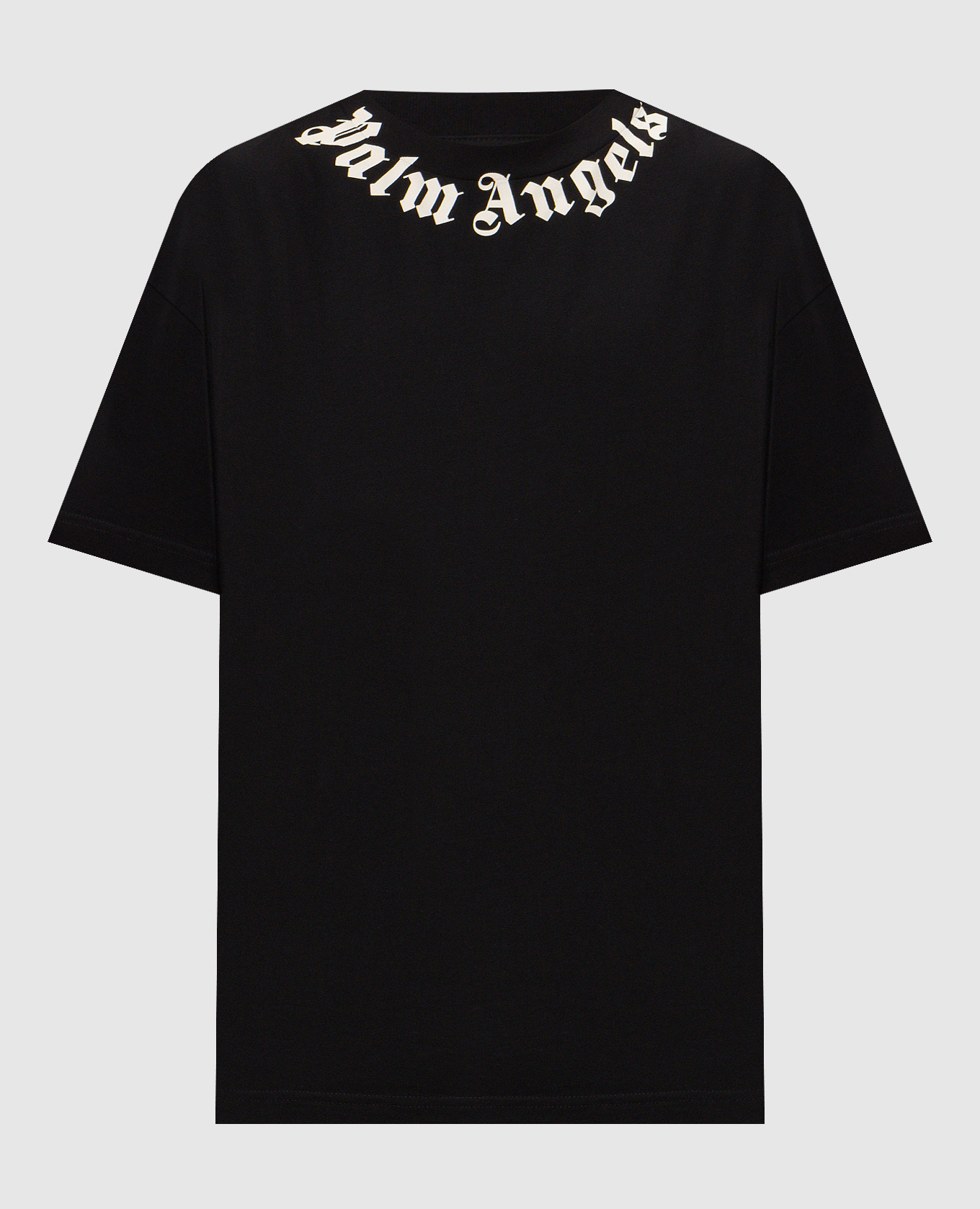 Black T-shirt with contrast logo print