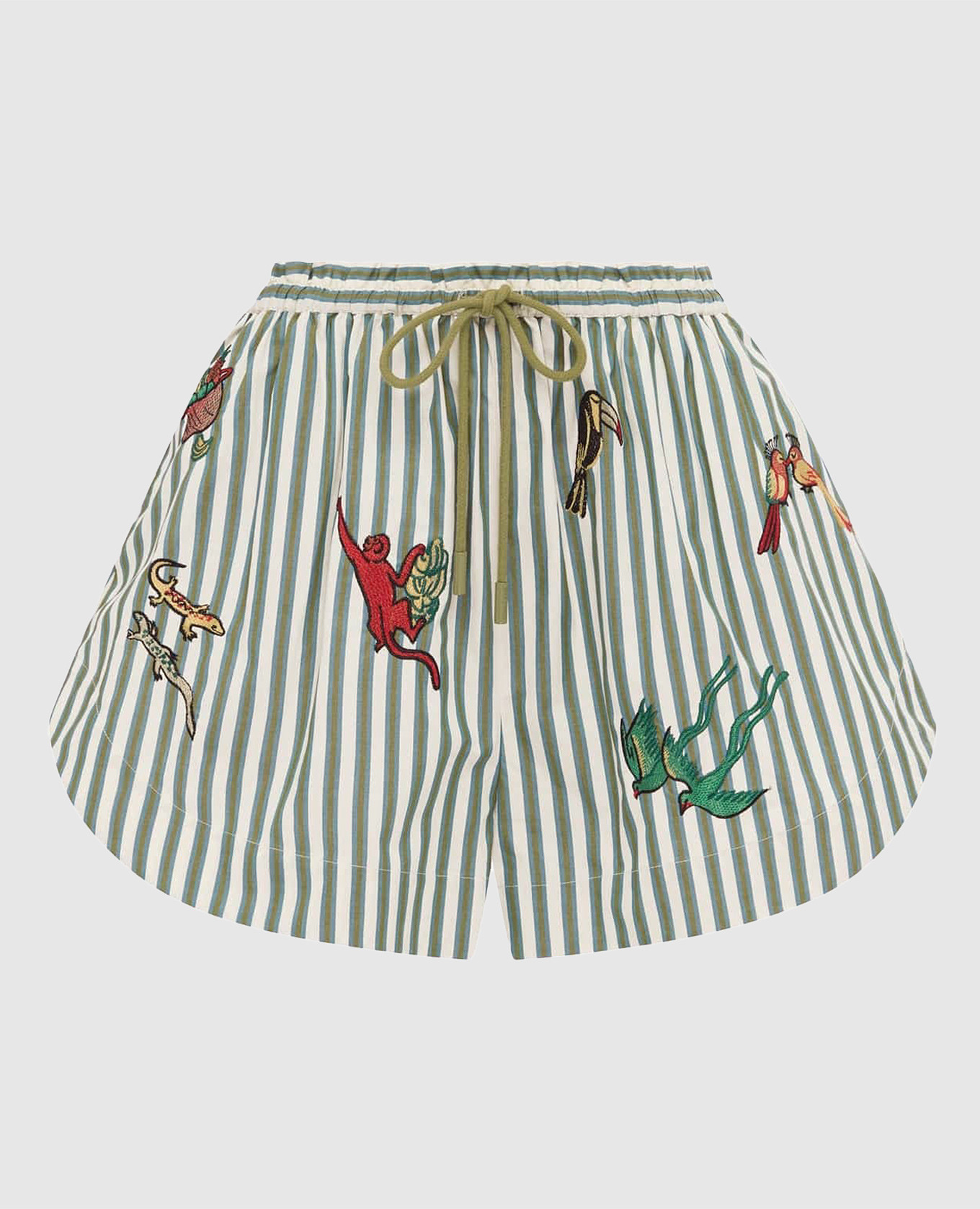 Short rayé brodé Bisou
