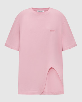The Attico Pink T-shirt with embroidered logo 261WCT00350JJJ025AA