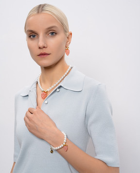 Casablanca White Strawberry necklace with gold plating ASP26JW36901