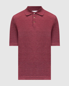 Brunello Cucinelli Burgundy polo M2L00315