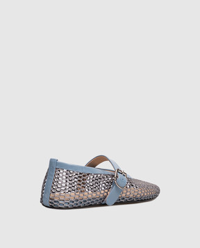 Babe Pay Pls Blue glitter ballet flats 225151LA