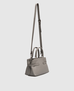 Gianni Notaro Gray leather bag Dollaro 235DOLLARONIKEL