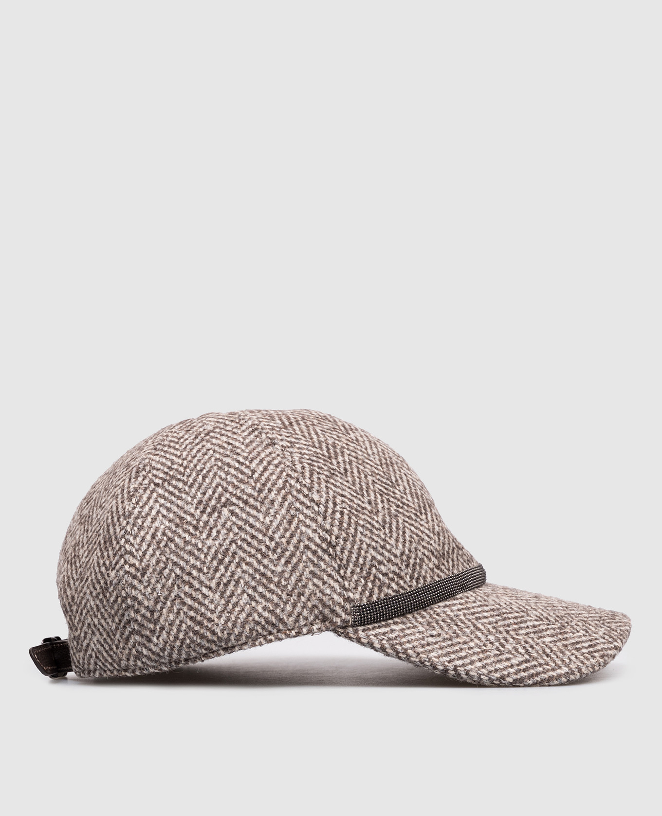 

Brown cap with patterned wool Brunello Cucinelli