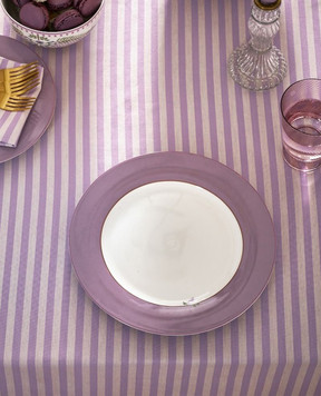 Pip Studio Purple Stripes tablecloth with logo 51035075