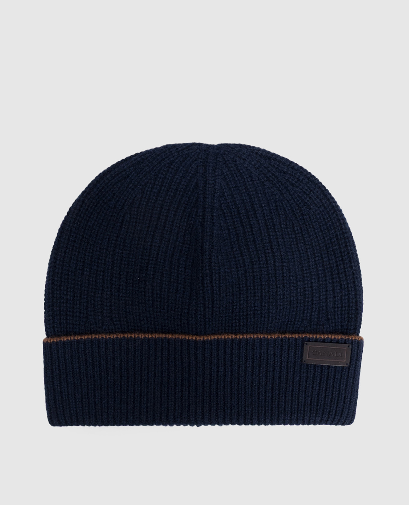 Blue wool and cashmere hat