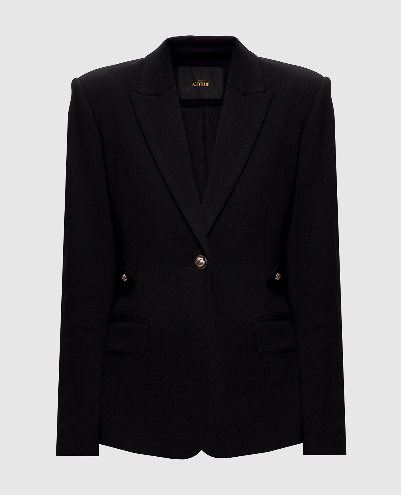 Black jacket with straps