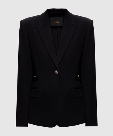 Black jacket with straps