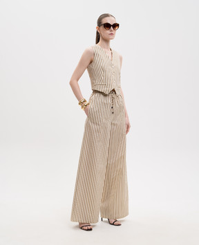 Max Mara ORDINE beige striped pants MXMORDINE