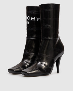 Givenchy Black leather ankle boots with logo BE605FE2FQ