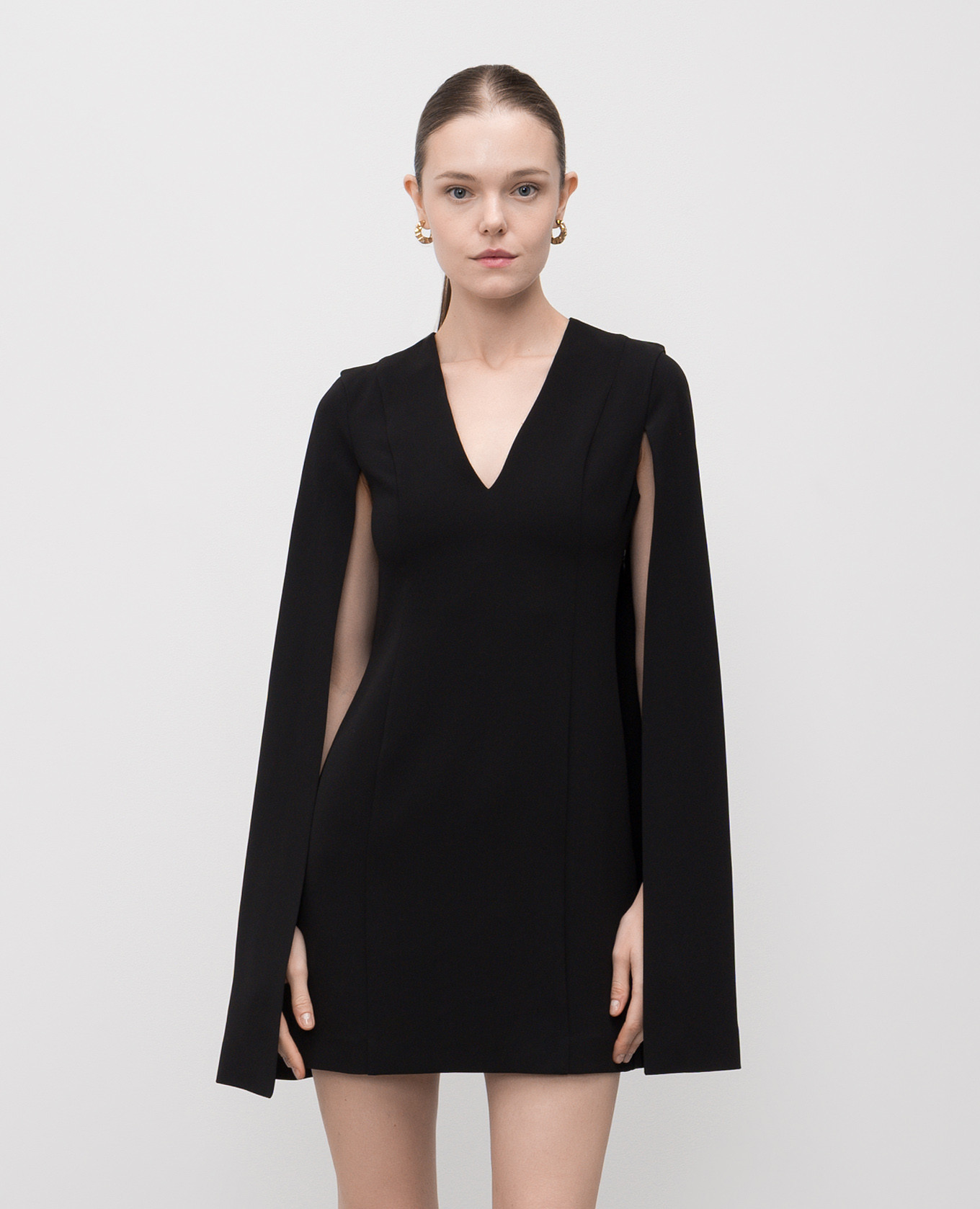 

Black mini dress with logo Twinset