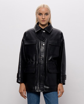 Babe Pay Pls Black leather jacket 2635AMAZONE