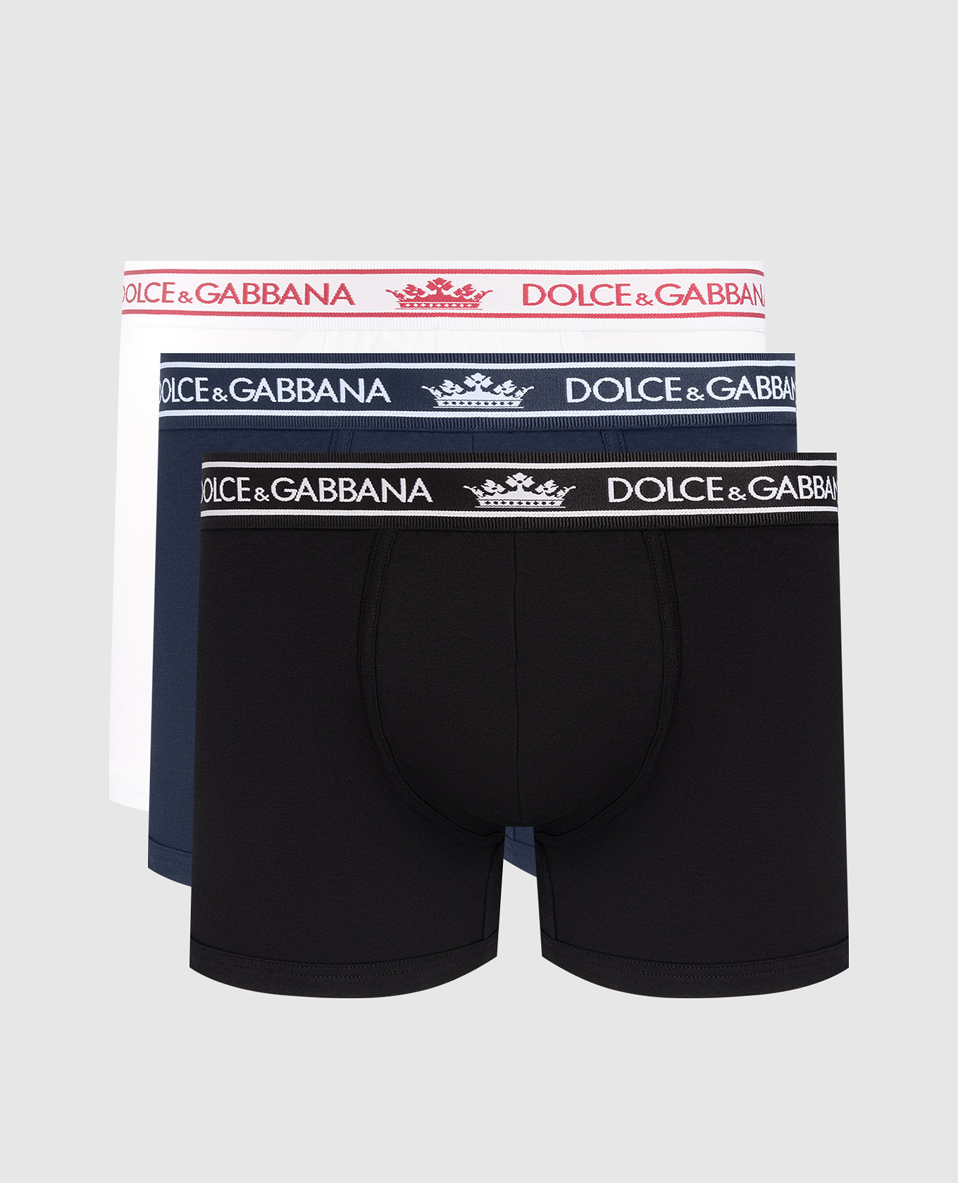 

Boxer briefs set with contrast logo Dolce&Gabbana, White