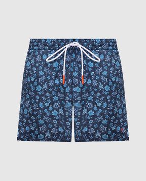 ISAIA Blue printed swim shorts COSI19BW279