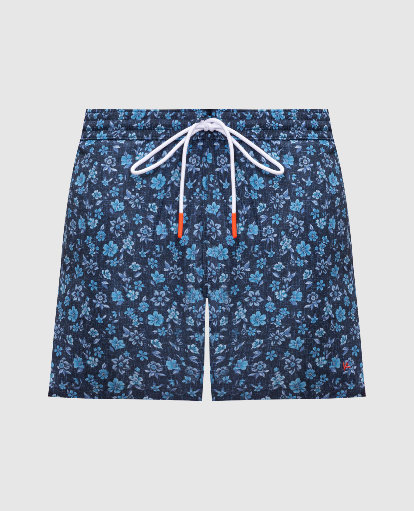 Blue printed swim shorts
